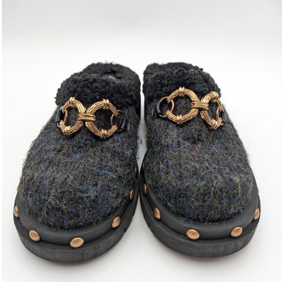 Circus NY Annie Faux Shearling Lined Clog Women's Black Size US7.5M EU38 - Picture 2 of 11